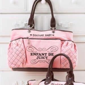 Juicy couture baby bag velour pink