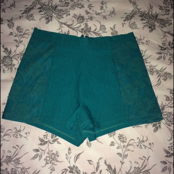 High Waisted Teal Go Go Shorts