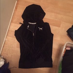 SOLD ON Ⓜ️ VS PINK black velour jacket