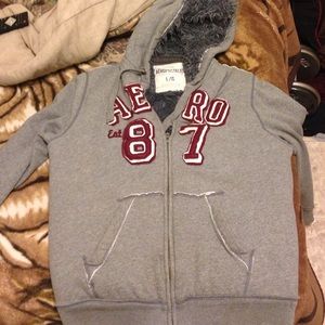 Aeropostale fur lined full zip hoodie