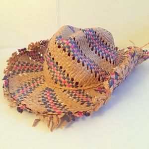 BCBG Straw Beach Hat.