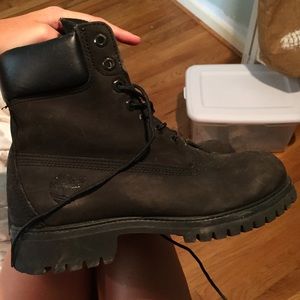Black Timberland boots