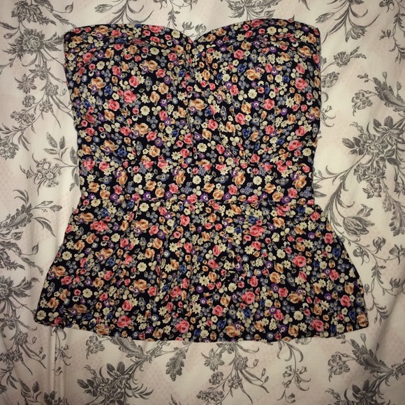 Floral Print Tube Top