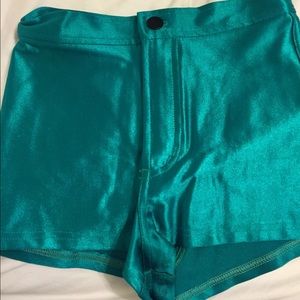 High waisted disco shorts