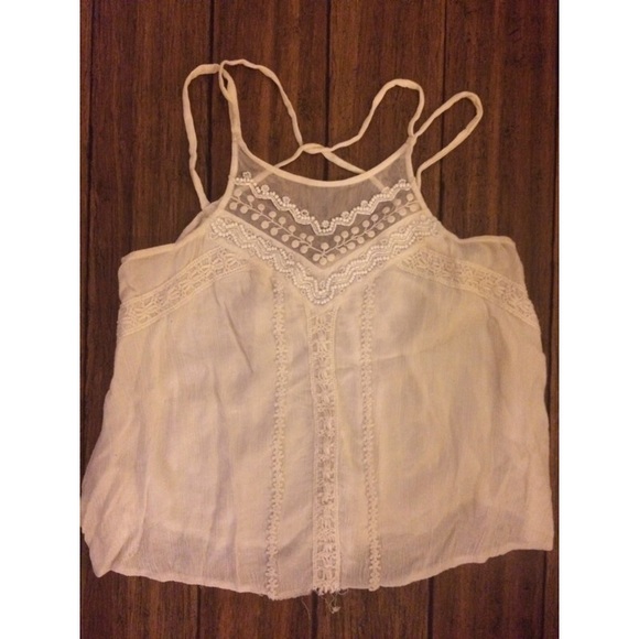 White crochet blouse
