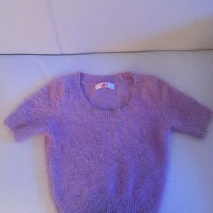 American Apparel Fuzzy Cropped Sweater Tee