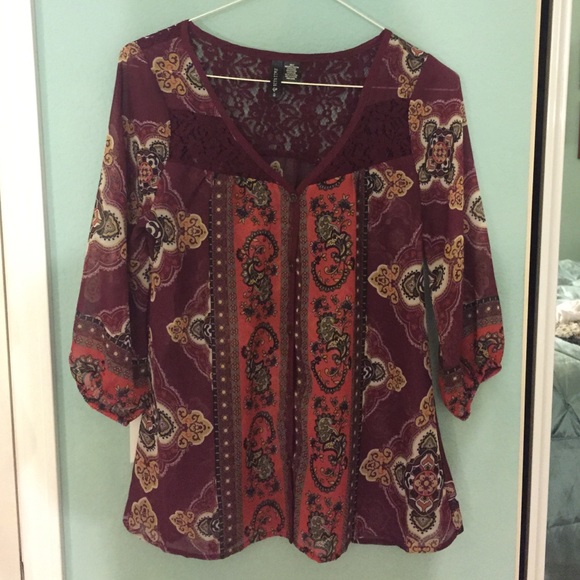 Tilly's bohemian inspired top.