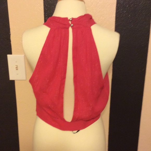 BEBE BNWOT hot pink crop top - Picture 3 of 4