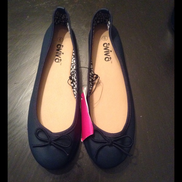 NWT dark blue flats