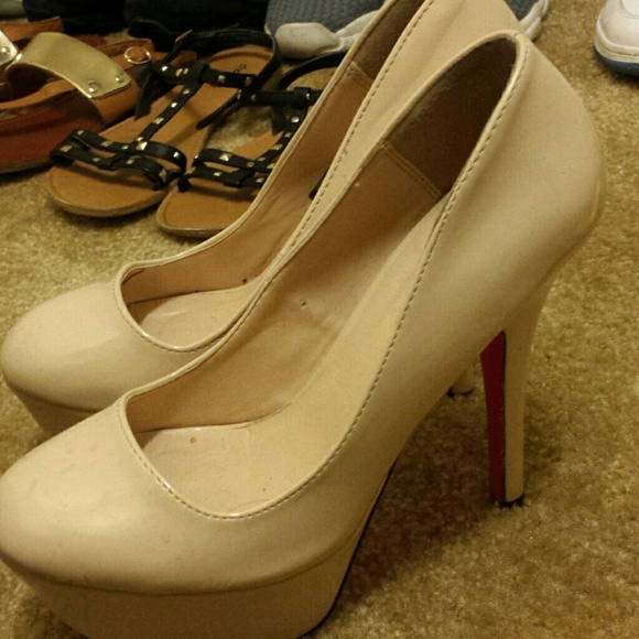 Nude high heels