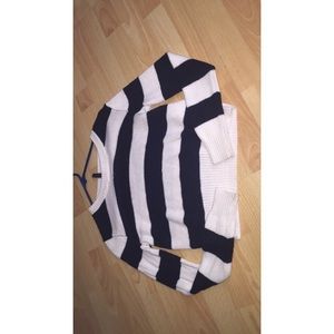 H&M Black and White Striped Sweater