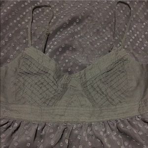 Gray sheer (but layered) dress