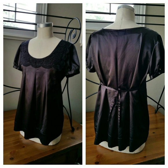 Black Top with Flattering Sewing Details