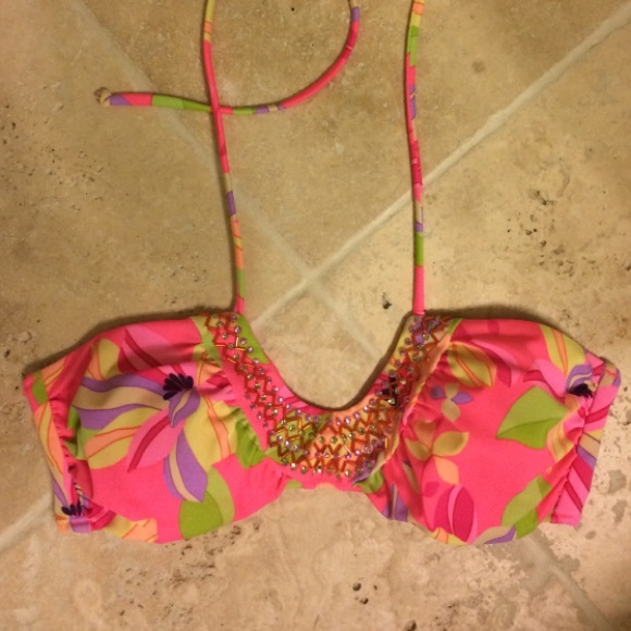 Victoria's Secret Beaded Halter Swimsuit Top