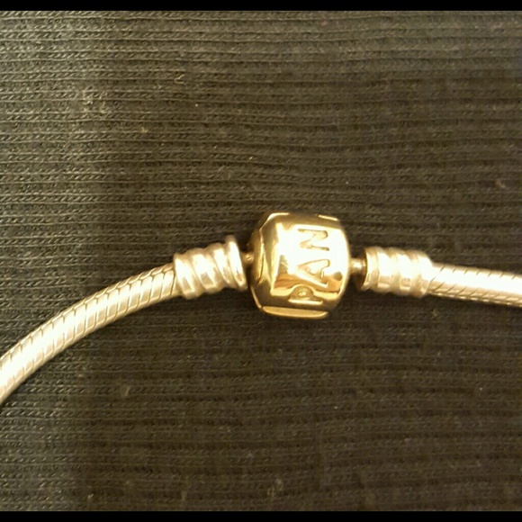 14kt gold ansd silver  pandora bracelet
