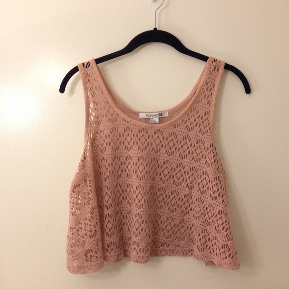 Forever 21 Pink Lace Crop Top (New)