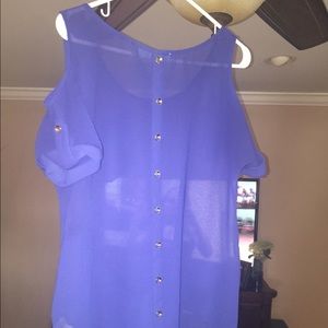 This beautiful blue chiffon shirt!