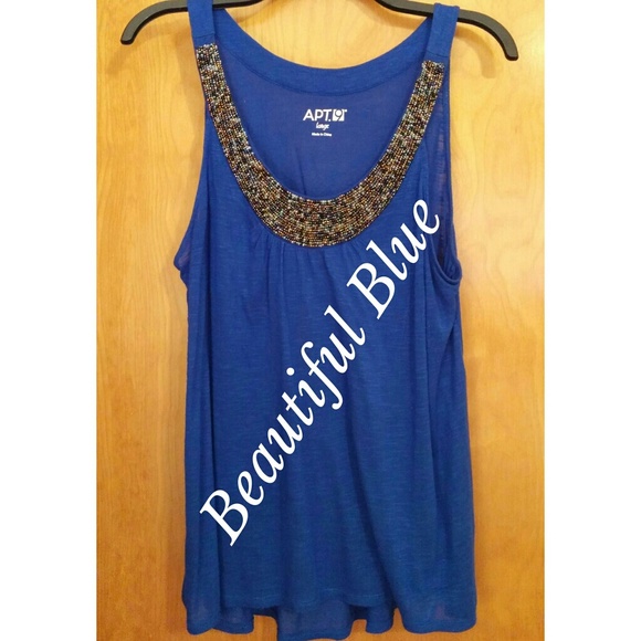 Beautiful blue sleeveless top