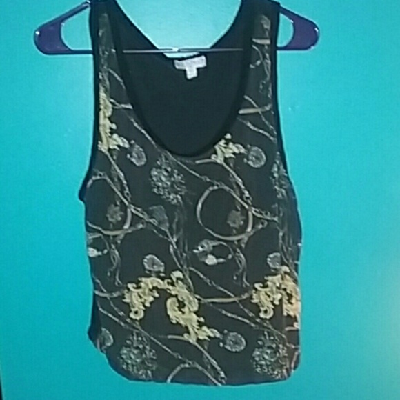 Black tank top.