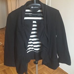 Sweatshirt material black blazer