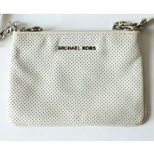 Michael Kors Perforated Cross Body in Ivory