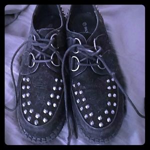 Studded creepers.