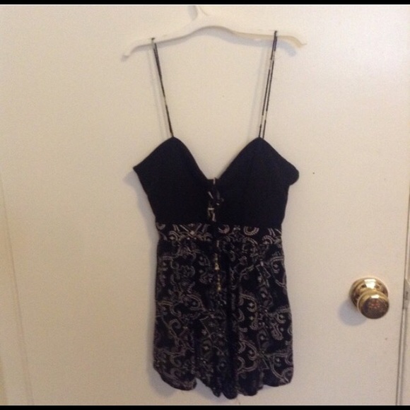 Super cute open back romper