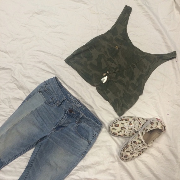 🌟Aeropostale Camo Cropped Tank