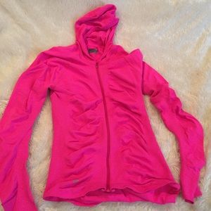Athleta pink sparkly zip up