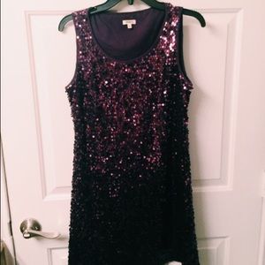 Purple sequence dress