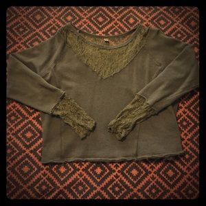 Free People Cropped Sweatshirt