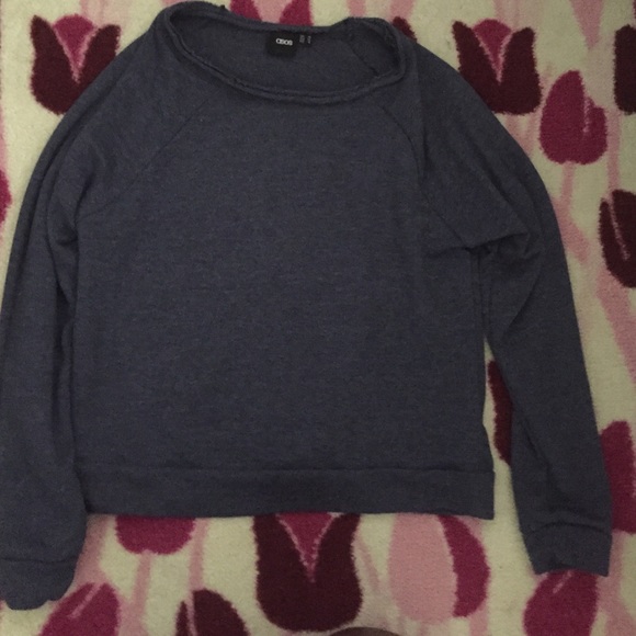 Distressed neck line asos sweater
