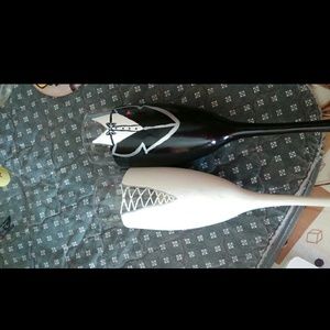 Bride and groom toasting flutes