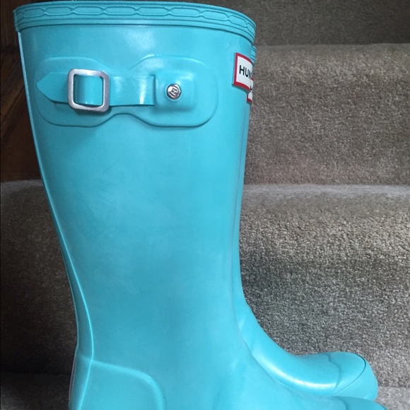 Tiffany Blue Hunter rain boots-sold via PayPal