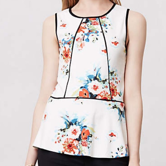 🚫Sold🚫Anthropologie Bloomfall Peplum Tank