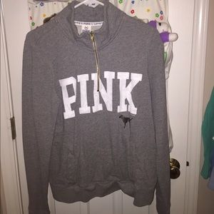 Quarter zip PINK sweatshirt