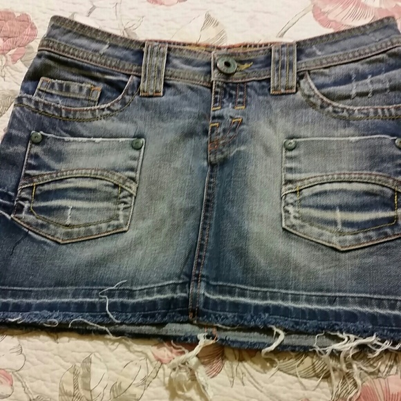 Denim mini skirt