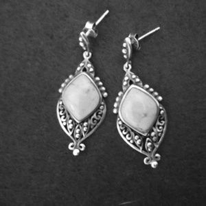 Vintage Sterling silver drop post earrings