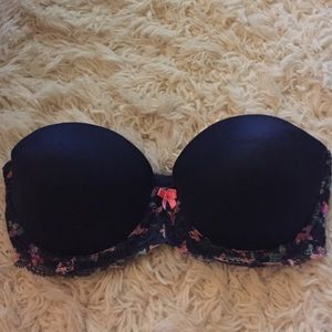 Navy PINK strapless bra