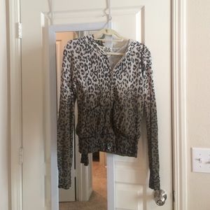 WORN ONCE, miss me leopard-print hoodie
