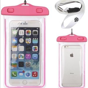 Pink waterproof phone case - dry bag