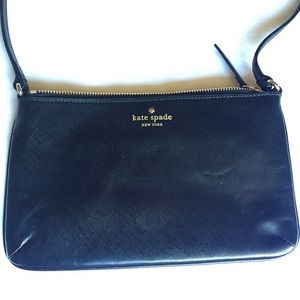 Black Kate Spade cross body bag.