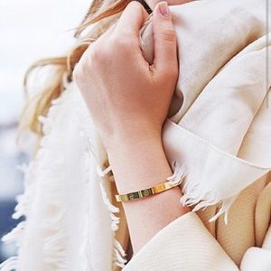 Gold Stainless Steel Screw Bangle Bracelet