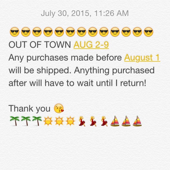 Out of town 😘