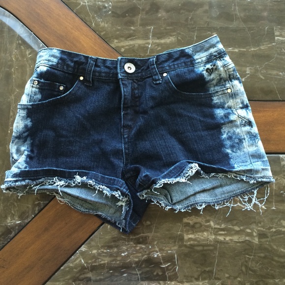 Navy and light blue short shorts from Justice