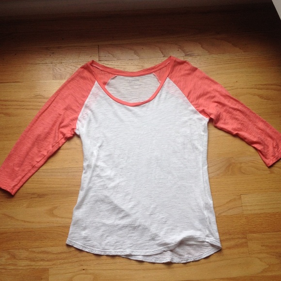 Coral baseball tee