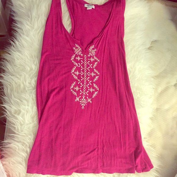 Old Navy Tops - • Embroidered tank •