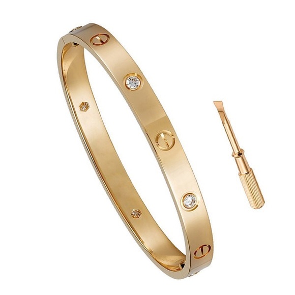 Rose Gold Stainless Steel Bracelet w/ Stone - Picture 1 of 1