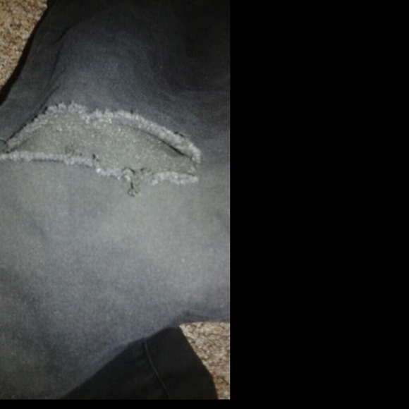 BLACK DENIM HIGHWAIST JEANS♡ - Picture 3 of 3