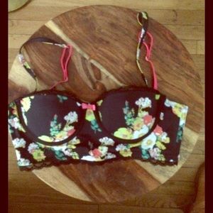 Floral longline bra 32B